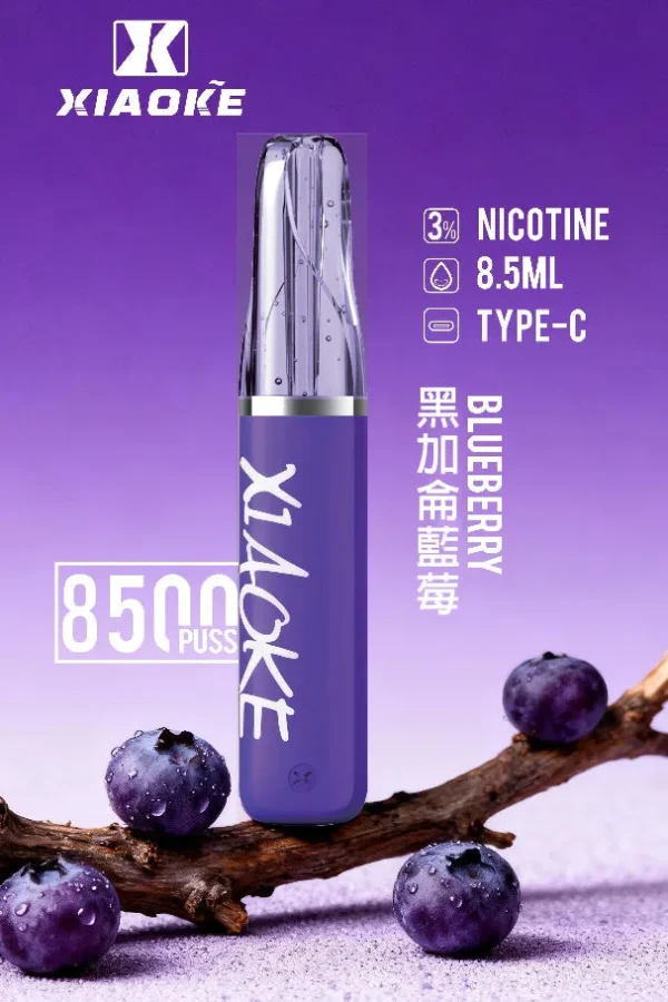 8b2c17ea1d548700b8e9ec2a9e768390.jpg.webp XIAOKE 梟客8500口拋棄式電子煙 8.5ml儲油量 3%尼古丁鹽 支援Type-C充電 台灣現貨秒發