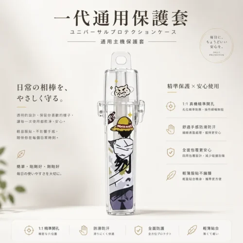 ChatGPT-Image-2026年8月21日-上午01_33_32.webp 一代通用主機卡通貼圖透明保護套 強化防摔防刮工藝 便攜耐磨矽膠軟套 台灣現貨秒發