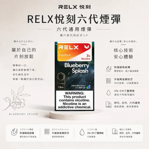 ChatGPT-Image-2026年8月24日-下午09_22_00.webp 【買三盒加購350贈主機 買十贈二】RELX悅刻六代煙彈 日常隨身備用補充彈 防漏磁吸結構 3%~5%尼古丁鹽 台灣現貨