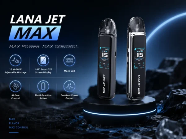 【買1贈煙油】LANA/ILIA-JETMAX聯名側注油主機套裝 1.47吋彩螢幕 可調氣流口感天花板定位 台灣現貨