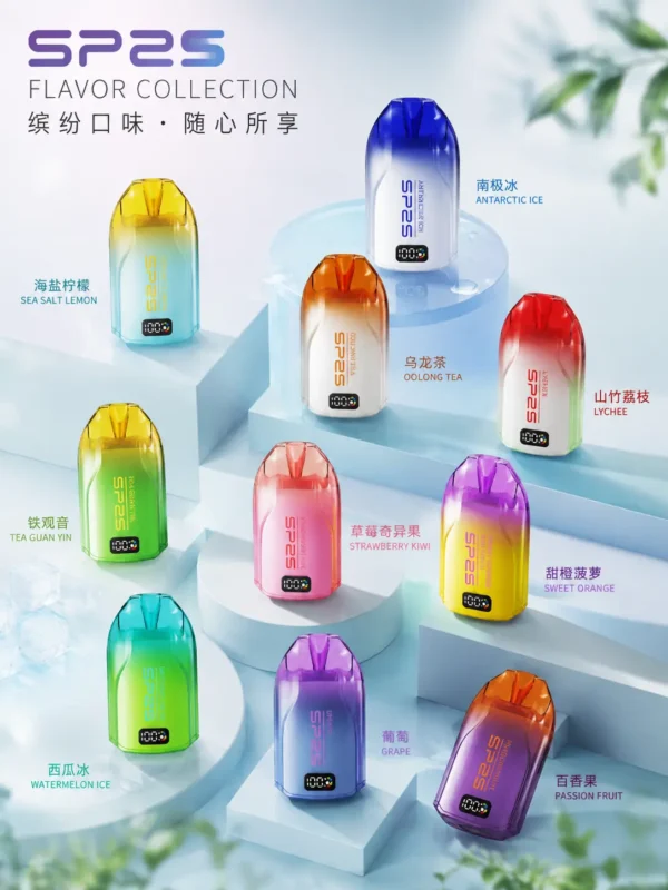 SP2S歐洲版12000口拋棄式電子煙 10ml澎湃容量技術 3%尼古丁鹽順滑摯喉電力一目瞭然 台灣現貨