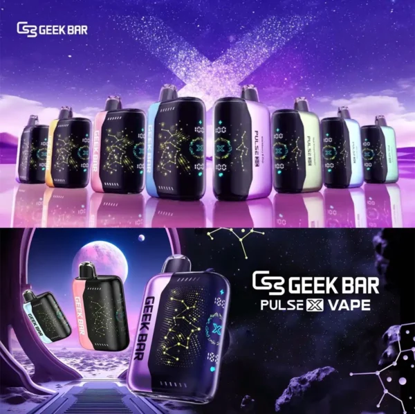 G3-GEEK-BAR-PULSE-X-VAPE-脉冲电子烟-产品主图.webp 【買5贈1】GEEK BAR Pulse X星空系列 25000口拋棄式電子煙 首創3D曲面全螢幕視覺旗艦定位 台灣現貨