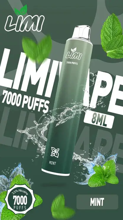 LIMI 冰感水果系列 7000口 炫彩吸氣發光視覺設計 結合可充電大電量與高解析清涼口感