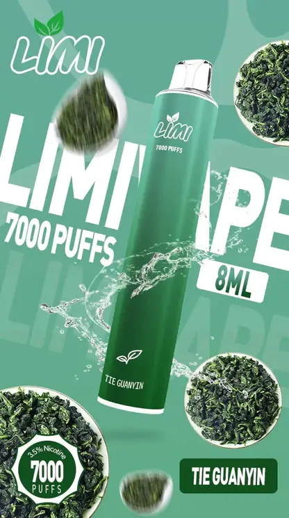 LIMI 冰感水果系列 7000口 炫彩吸氣發光視覺設計 結合可充電大電量與高解析清涼口感