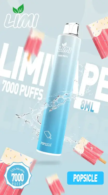 LIMI 冰感水果系列 7000口 炫彩吸氣發光視覺設計 結合可充電大電量與高解析清涼口感