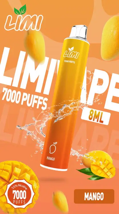 LIMI 冰感水果系列 7000口 炫彩吸氣發光視覺設計 結合可充電大電量與高解析清涼口感