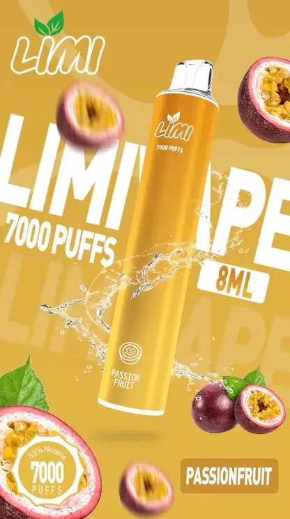 LIMI 冰感水果系列 7000口 炫彩吸氣發光視覺設計 結合可充電大電量與高解析清涼口感