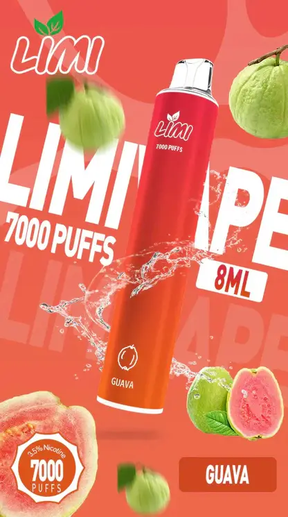LIMI 冰感水果系列 7000口 炫彩吸氣發光視覺設計 結合可充電大電量與高解析清涼口感