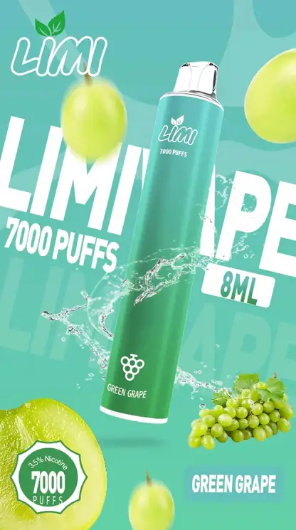 LIMI 冰感水果系列 7000口 炫彩吸氣發光視覺設計 結合可充電大電量與高解析清涼口感