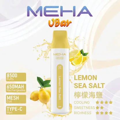 MEHA-8500口-VBar小白條-2.webp MEHA VBar 魅嗨小白條 8500口拋棄式電子煙 Mesh網綿芯 3%尼古丁鹽 Type-C 快充 台灣現貨