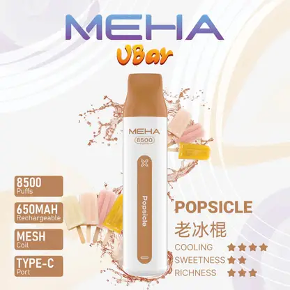 MEHA-8500口-VBar小白條-9.webp MEHA VBar 魅嗨小白條 8500口拋棄式電子煙 Mesh網綿芯 3%尼古丁鹽 Type-C 快充 台灣現貨