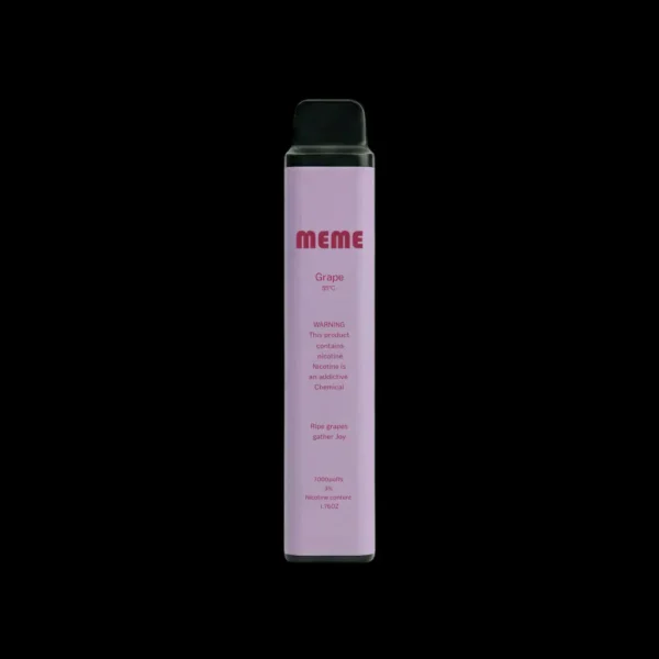 MEME-Grape.webp MEME韓國熱銷 7000口拋棄式電子煙 韓系調香極致絲滑 霧化細膩黃金配比定位 台灣現貨