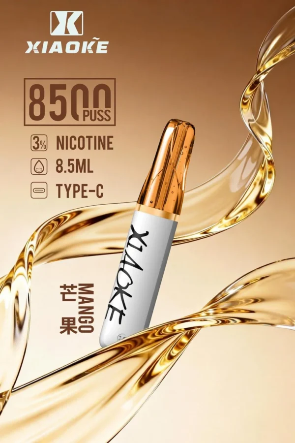 bc9ed517c136cbe8d4cfbbde3e4dd52a-1024x1536.jpg.webp XIAOKE 梟客8500口拋棄式電子煙 8.5ml儲油量 3%尼古丁鹽 支援Type-C充電 台灣現貨秒發
