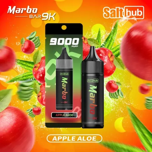 marbo-9k-apple-aloe-524x524-1.webp Marbo Bar 9000口拋棄式電子煙 650mAh電池 14ml油艙 Mesh網狀芯 Type-C快充 台灣現貨
